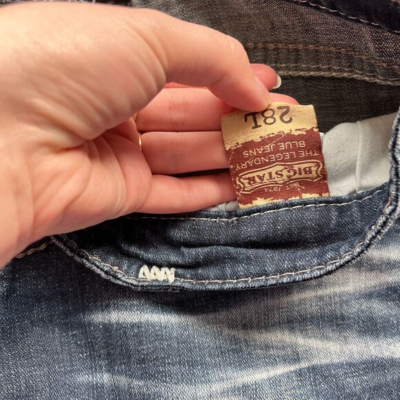 Big Star Low Rise Sweet Boot Jeans Y2K Horseshoe Pocket Embroidery Size 28X32 - Picture 5 of 14